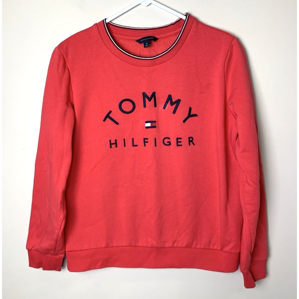 Tommy Hilfiger Sweatshirt Womens Medium Watermelon Spellout